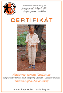 Thierno - certifikát